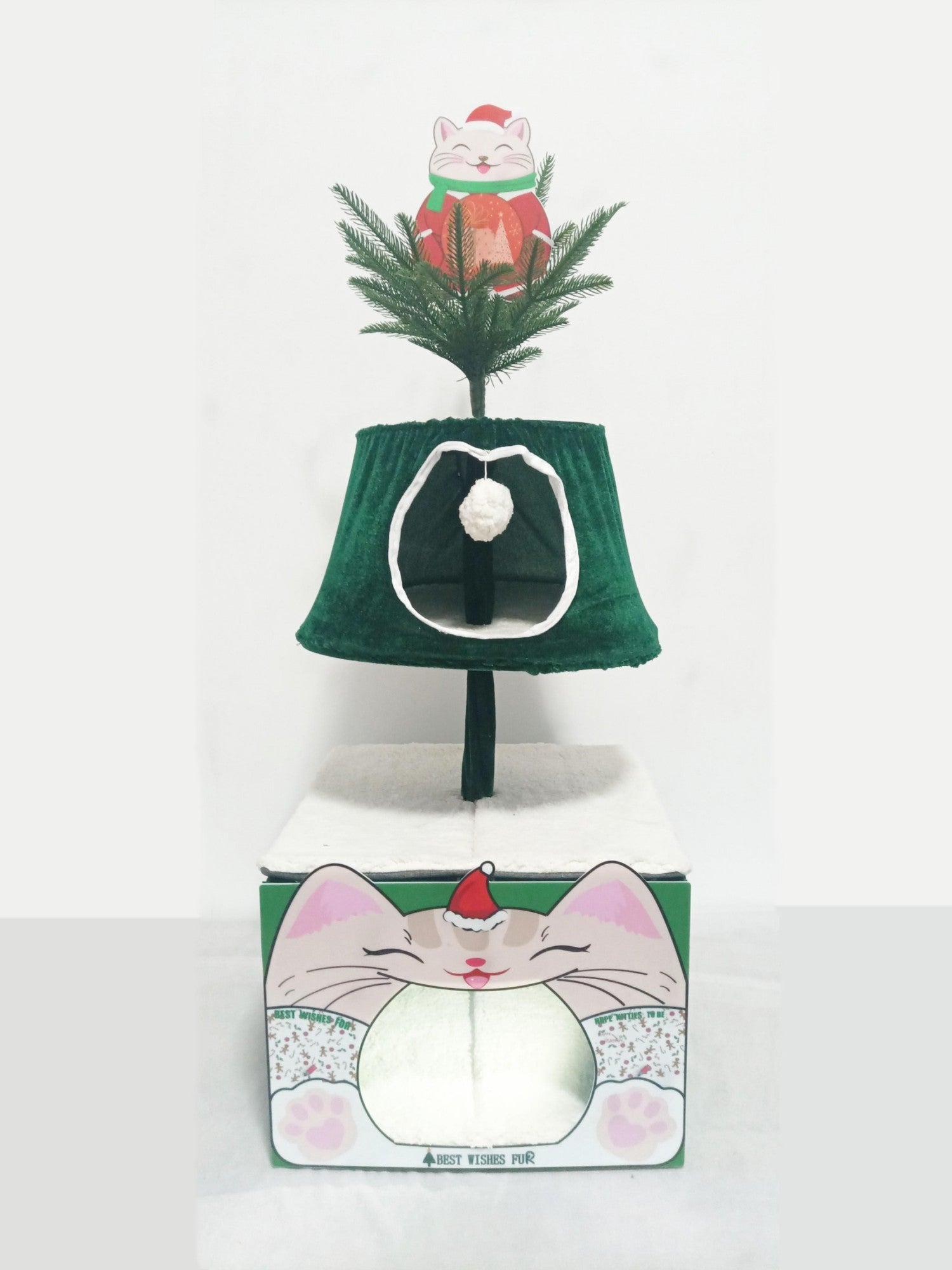 Cat Christmas tree with 3 cat houses 40 inch cat tower for indoor cats